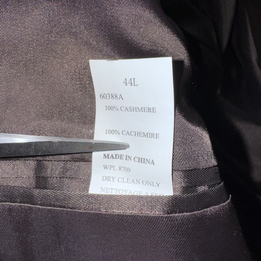 Mens Arnold Brant Cashmere Blazer Chocolate Brown Casual 3 Button 44 Long - Picture 4 of 10